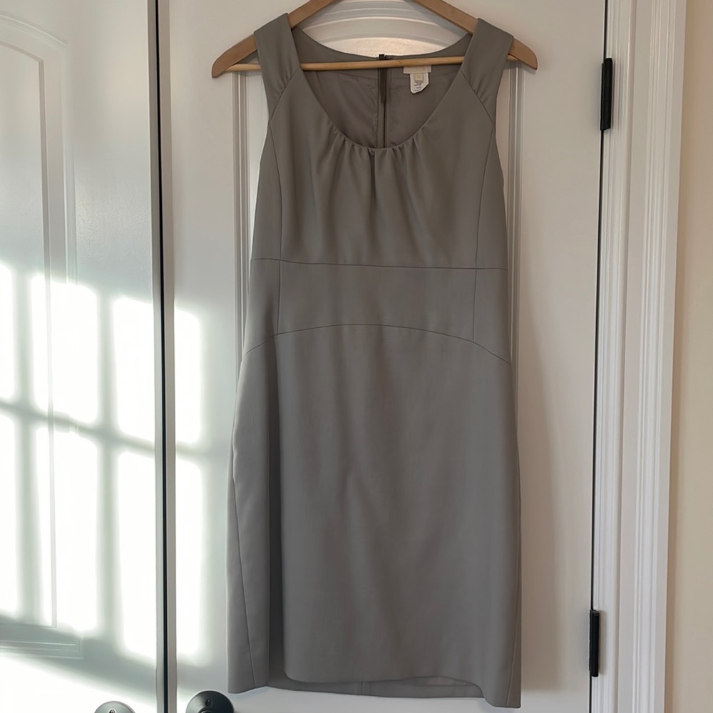 JCrew gray cotton sheath dress